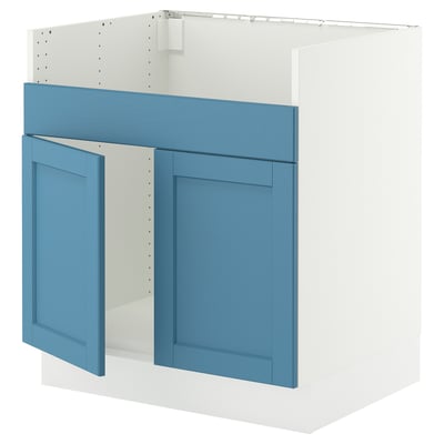 SEKTION Gabinete bajo fregadero TALLSJÖN, blanco/Lerhyttan azul, 30x24x30 "