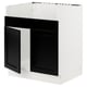 SEKTION Gabinete bajo fregadero TALLSJÖN, blanco/Lerhyttan teñido en negro, 30x24x30 "