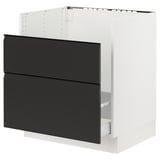 SEKTION Gabinete bajo fregadero TALLSJÖN, blanco/Upplöv antracita mate, 30x24x30 "