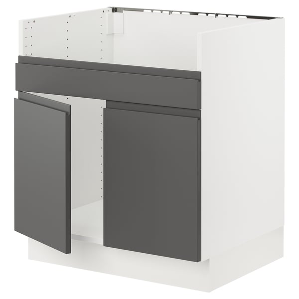 SEKTION Gabinete bajo fregadero TALLSJÖN, blanco/Voxtorp gris oscuro, 30x24x30 "