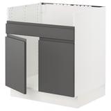 SEKTION Gabinete bajo fregadero TALLSJÖN, blanco/Voxtorp gris oscuro, 30x24x30 "