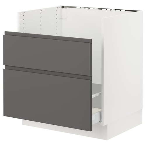 SEKTION Gabinete bajo fregadero TALLSJÖN, blanco/Voxtorp gris oscuro, 30x24x30 "
