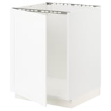 SEKTION Gabinete bajo para fregadero, blanco Enköping/blanco efecto madera, 24x24x30 "