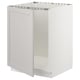 SEKTION Gabinete bajo para fregadero, blanco/Lerhyttan gris claro, 24x24x30 "