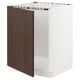 SEKTION Gabinete bajo para fregadero, blanco/Sinarp marrón, 24x24x30 "