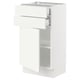 SEKTION Gabinete bajo+puerta/2 cajones, blanco/Vallstena blanco, 18x15x30 "