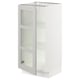 SEKTION Gabinete bajo+puerta de vidrio, blanco/Lerhyttan gris claro, 15x15x30 "