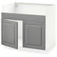 SEKTION Gabinete bjo fregadero doble HAVSEN, blanco/Bodbyn gris, 36x24x30 "