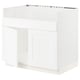 SEKTION Gabinete bjo fregadero doble HAVSEN, blanco Enköping/blanco efecto madera, 36x24x30 "
