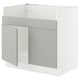 SEKTION Gabinete bjo fregadero doble HAVSEN, blanco/Havstorp gris claro, 36x24x30 "