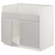 SEKTION Gabinete bjo fregadero doble HAVSEN, blanco/Lerhyttan gris claro, 36x24x30 "