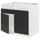SEKTION Gabinete bjo fregadero doble HAVSEN, blanco/Nickebo antracita mate, 36x24x30 "