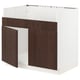 SEKTION Gabinete bjo fregadero doble HAVSEN, blanco/Sinarp marrón, 36x24x30 "
