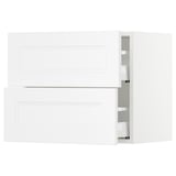 SEKTION Gabinete de pared+2 cajones, blanco Maximera/Axstad blanco mate, 24x15x20 "