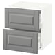 SEKTION Gabinete de pared+2 cajones, blanco Maximera/Bodbyn gris, 18x15x20 "