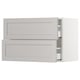 SEKTION Gabinete de pared+2 cajones, blanco Maximera/Lerhyttan gris claro, 30x15x20 "