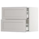 SEKTION Gabinete de pared+2 cajones, blanco Maximera/Lerhyttan gris claro, 24x15x20 "