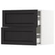 SEKTION Gabinete de pared+2 cajones, blanco Maximera/Lerhyttan teñido en negro, 24x15x20 "