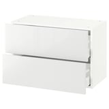 SEKTION Gabinete de pared+2 cajones, blanco Maximera/Ringhult blanco, 30x15x20 "