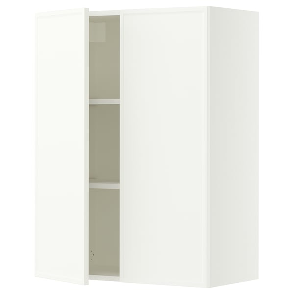 SEKTION Gabinete de pared+2 puertas, blanco/Aspudden blanco mate, 30x15x40 "