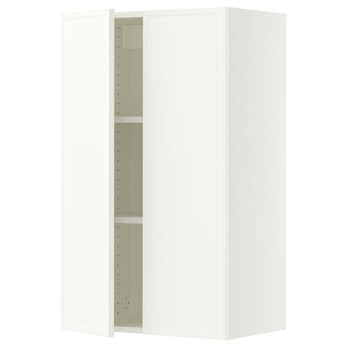 SEKTION Gabinete de pared+2 puertas, blanco/Aspudden blanco mate, 24x15x40 "