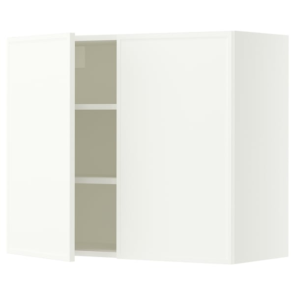 SEKTION Gabinete de pared+2 puertas, blanco/Aspudden blanco mate, 36x15x30 "
