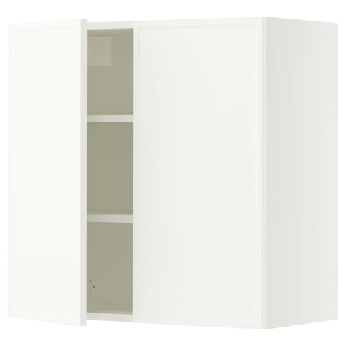 SEKTION Gabinete de pared+2 puertas, blanco/Aspudden blanco mate, 30x15x30 "