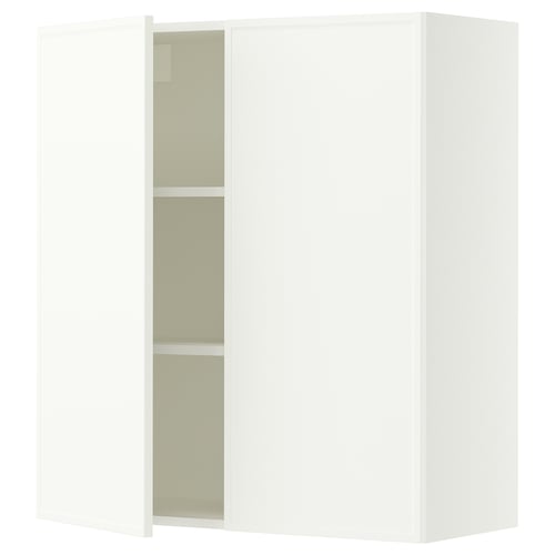 SEKTION Gabinete de pared+2 puertas, blanco/Aspudden blanco mate, 36x15x40 "