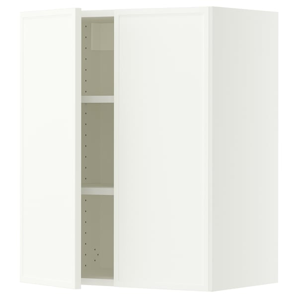 SEKTION Gabinete de pared+2 puertas, blanco/Aspudden blanco mate, 24x15x30 "