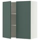 SEKTION Gabinete de pared+2 puertas, blanco/Aspudden gris verdoso oscuro, 36x15x40 "