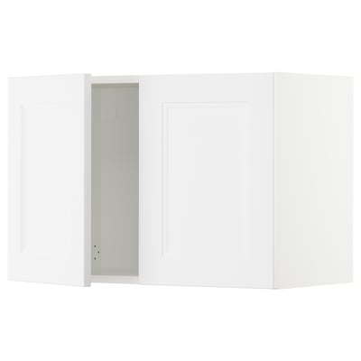 SEKTION Gabinete de pared+2 puertas, blanco/Axstad blanco mate, 30x15x20 "