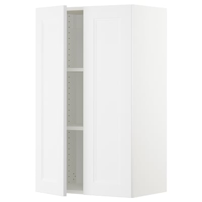 SEKTION Gabinete de pared+2 puertas, blanco/Axstad blanco mate, 24x15x40 "