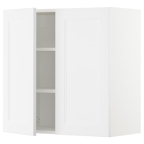 SEKTION Gabinete de pared+2 puertas, blanco/Axstad blanco mate, 30x15x30 "