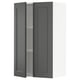 SEKTION Gabinete de pared+2 puertas, blanco/Axstad gris oscuro, 24x15x40 "