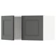 SEKTION Gabinete de pared+2 puertas, blanco/Axstad gris oscuro, 30x15x15 "