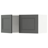 SEKTION Gabinete de pared+2 puertas, blanco/Axstad gris oscuro, 36x15x15 "