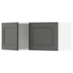 SEKTION Gabinete de pared+2 puertas, blanco/Axstad gris oscuro, 36x15x15 "