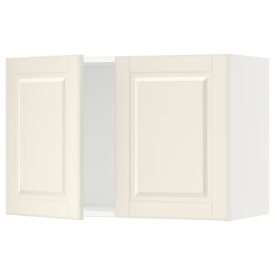 SEKTION Gabinete de pared+2 puertas, blanco/Bodbyn color hueso, 30x15x20 "
