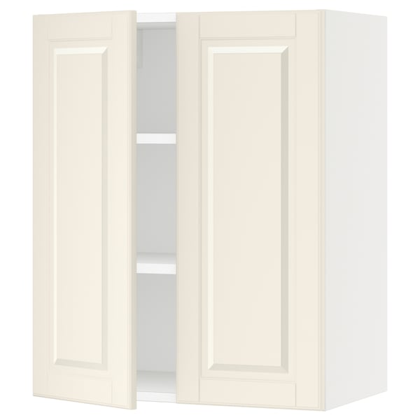 SEKTION Gabinete de pared+2 puertas, blanco/Bodbyn color hueso, 24x15x30 "