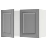 SEKTION Gabinete de pared+2 puertas, blanco/Bodbyn gris, 30x15x20 "