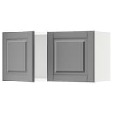 SEKTION Gabinete de pared+2 puertas, blanco/Bodbyn gris, 30x15x15 "