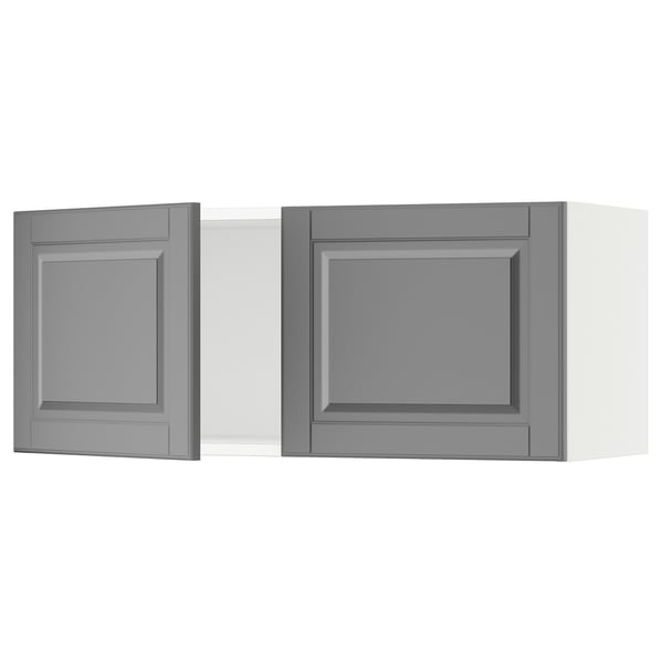 SEKTION Gabinete de pared+2 puertas, blanco/Bodbyn gris, 36x15x15 "