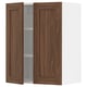 SEKTION Gabinete de pared+2 puertas, blanco Enköping/marrón efecto de nogal, 24x15x30 "
