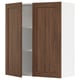 SEKTION Gabinete de pared+2 puertas, blanco Enköping/marrón efecto de nogal, 36x15x40 "