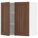 SEKTION Gabinete de pared+2 puertas, blanco Enköping/marrón efecto de nogal, 30x15x30 "