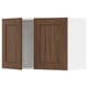 SEKTION Gabinete de pared+2 puertas, blanco Enköping/marrón efecto de nogal, 30x15x20 "