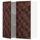 SEKTION Gabinete de pared+2 puertas, blanco Hasslarp/marrón con diseño, 36x15x40 "