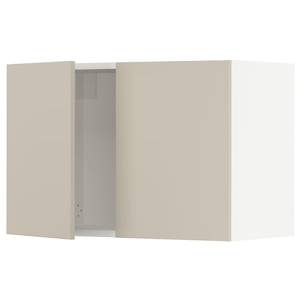 SEKTION Gabinete de pared+2 puertas, blanco/Havstorp beige, 30x15x20 "