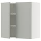 SEKTION Gabinete de pared+2 puertas, blanco/Havstorp gris claro, 30x15x30 "