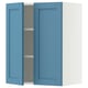 SEKTION Gabinete de pared+2 puertas, blanco/Lerhyttan azul, 24x15x30 "